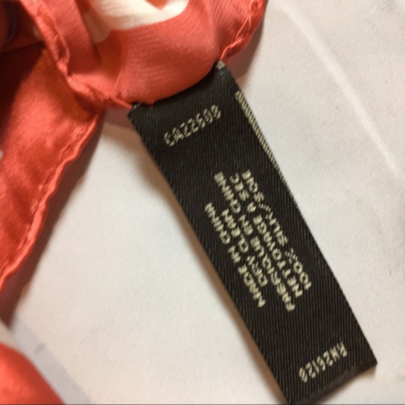 Coach Orange/White Signature Logo Scarf Wrap - Picture 2 of 5